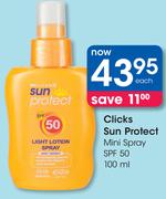 Clicks Sun Protect Mini Spray SPF 50-100ml