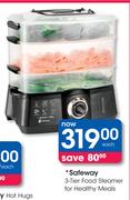 Safeway 3-Tier Food Steamer For Healthy Meals
