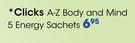 Clicks A-Z Body And Mind 5 Energy Sachets