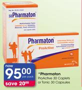 Pharmaton ProActive 30 Caplets Or Tonic 30 Capsules-Per Pack