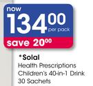 Solal Health Prescriptions Children's 40-In-1 Drink-30 Sachets