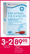 Clicks Kids Omega 3 & 6 Snip-Offs-60 Capsules