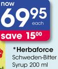 Herbaforce Schweden-Bitter Syrup-200Ml Each