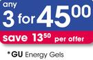 GU Energy Gels-3's Pack
