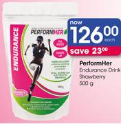 PerformHer Endurance Drink Strawberry-500G