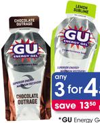 GU Energy Gels-3's Pack