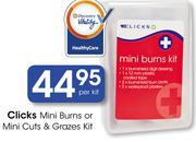 Clicks Mini Burns Or Mini Cuts & Grazes Kit-Per Kit