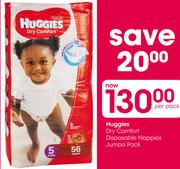 Huggies Dry Comfort Disposable Nappies Jumbo Pack-Per Pack