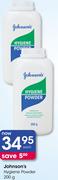Johnson's Hygiene Powder-200G Each