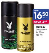 Playboy Deodorant For Men-150Ml Each