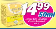 Lemon Lite Vanishing Cream Assorted-50ml