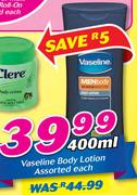 Vaseline Body Lotion Assorted-400ml