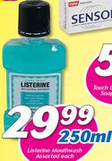 Listerine Mouthwash Assorted-250ml