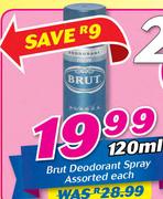 Brut Deodorant Spray Assorted-120ml