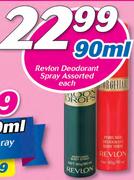 Revlon Deodorant Spray Assorted-90ml Each