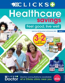 Clicks : Health Care Savings (29 December - 20 January 2022)