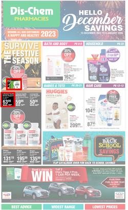 Dis-Chem : Hello December Savings (13 December - 08 January 2023), page 1