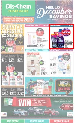 Dis-Chem : Hello December Savings (13 December - 08 January 2023), page 1