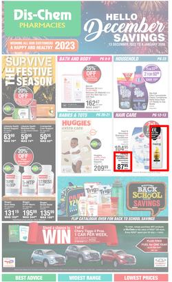 Dis-Chem : Hello December Savings (13 December - 08 January 2023), page 1