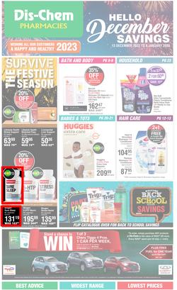 Dis-Chem : Hello December Savings (13 December - 08 January 2023), page 1