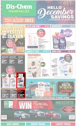 Dis-Chem : Hello December Savings (13 December - 08 January 2023), page 1