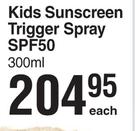 Everysun Kids Sunscreen Trigger Spray SPF50-300ml Each