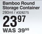 Dis-Chem Living Bamboo Round Storage Container-280ml