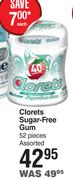 Clorets Sugar Free Gum 52 Pieces Assorted