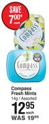 Compass Fresh Mints Assorted-14g Each