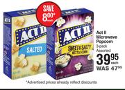 Act II Microwave Popcorn 3 Pack Assorted-Each