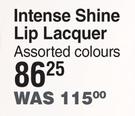 Yardley Intense Shine Lip Lacquer Assorted Colours