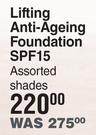 Bionike Lifting Anti Ageing Foundation SPF15 Assorted Shades