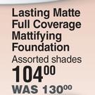 Rimmel Lasting Matte Full Coverage Mattifying Foundation Assorted Shades
