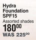 Bionike Hydra Foundation SPF15 Assorted Shades