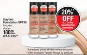 Yardley Stayfast Foundation SPF20 Assorted Shades-Each