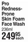 Cetaphil Pro Redness Prone Skin Foam Face Wash-236ml Each