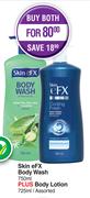 Skin eFX Body Wash 750ml Plus Body Lotion 725ml Assorted-Both For