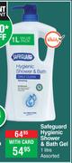 Safeguard Hygienic Shower & Bath Gel Assorted-1L