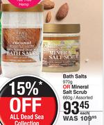 Dead Sea Collection Bath Salts 970g Or Mineral Salt Scrub 660g Assorted-Each