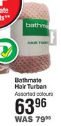 Bathmate Hair Turban Assorted Colours