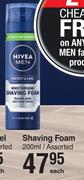 Nivea Men Shaving Foam Assorted-200ml Each