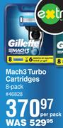 Gillette Mach 3 Turbo Cartridges 8 Pack-Per Pack