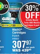 Gillette Mach 3+ Cartridges 8 Pack-Per Pack