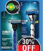 Gillette Mach 3 Turbo 3D Ball Razor Handle Plus 2 Cartridges