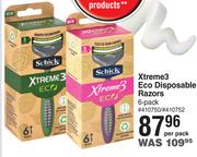 Schick Xtreme 3 Eco Disposable Razors 6 Pack-Per Pack