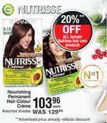 Garnier Nutrisse Nourishing Permanent Hair Colour Creme Assorted Shades-Each