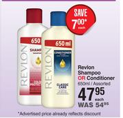 Revlon Shampoo Or Conditioner Assorted-650ml Each