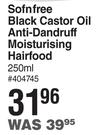 Sofnfree Black Castor Oil Anti Dandruff Moisturising Hairfood-250ml