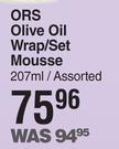 ORS Olive Oil Wrao/Set Mousse Assorted-207ml