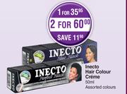 Inecto Hair Colour Creme Assorted Colours-For 2 x 50ml